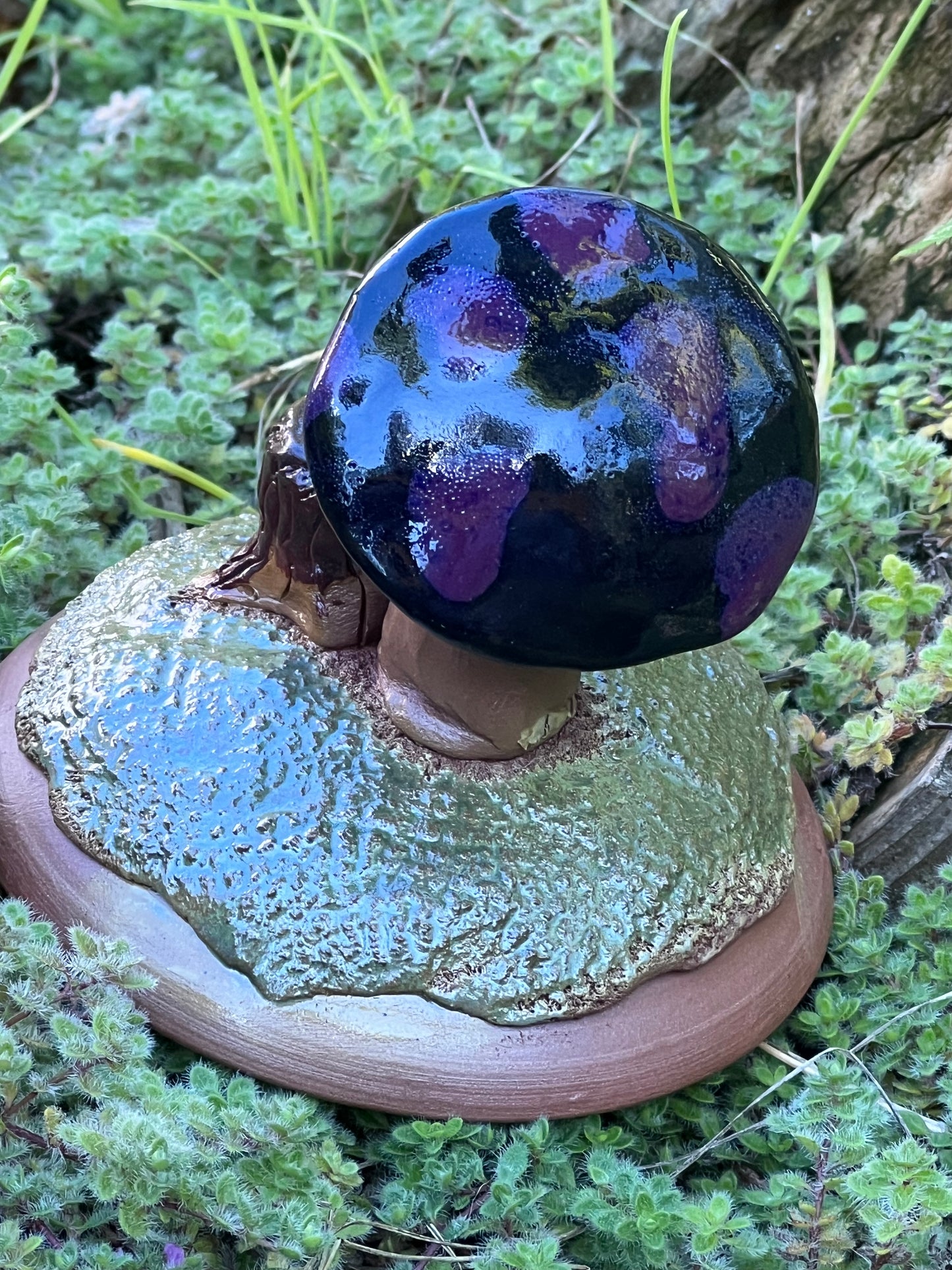 Faerie Garden Ornament Mushroom with Stump