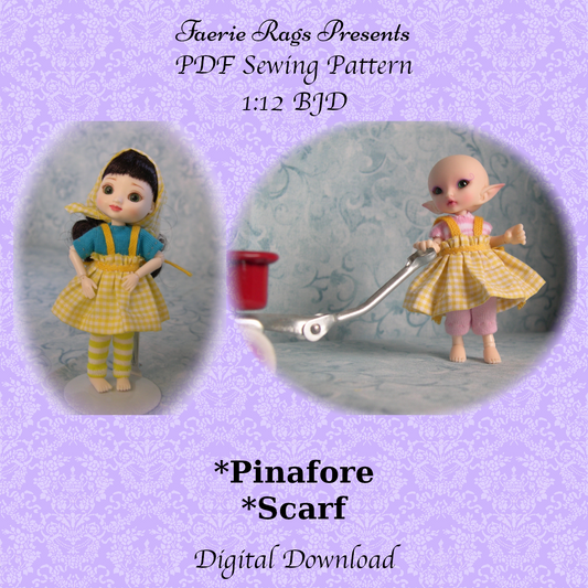 1:12 BJD Pinafore and Scarf