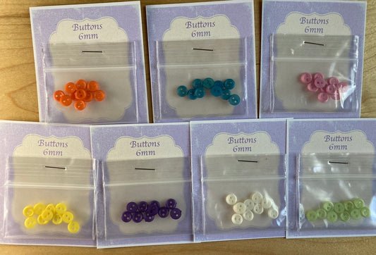 6mm Buttons Set of 10