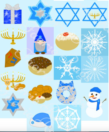 Hanukkah Miniature Iron-on Images - Image 2