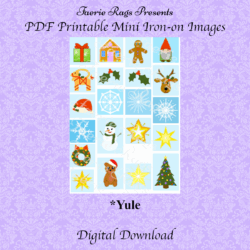 Yule Miniature Iron-on Images