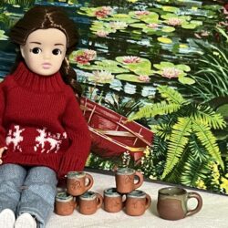 Our Tiniest Mug in blue/green