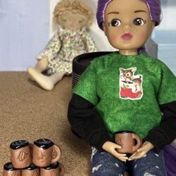 Our Tiniest Mug in black trim